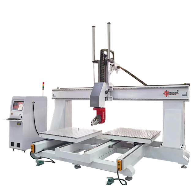 Hot Sale Double Operations Woodworking 5 Axis CNC Router Milling 5 Axis CNC Router Machine for Foam Wood Plastic