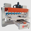 Furniture Legs Making Multi Spindles Cnc Wood Router 1530 Rotary 4th Axis With 8 Heads 3D Woodworking CNC Router Machine