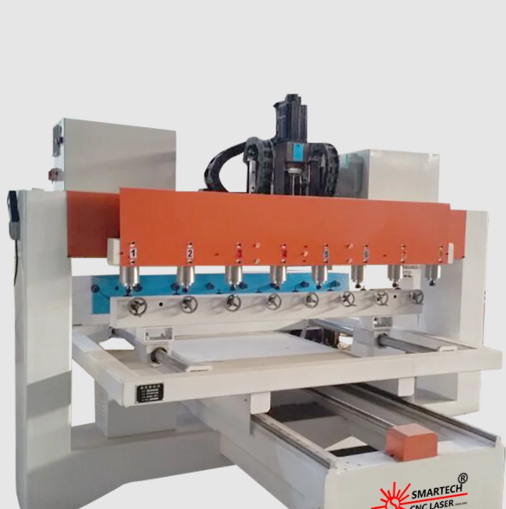 Furniture Legs Making Multi Spindles Cnc Wood Router 1530 Rotary 4th Axis With 8 Heads 3D Woodworking CNC Router Machine