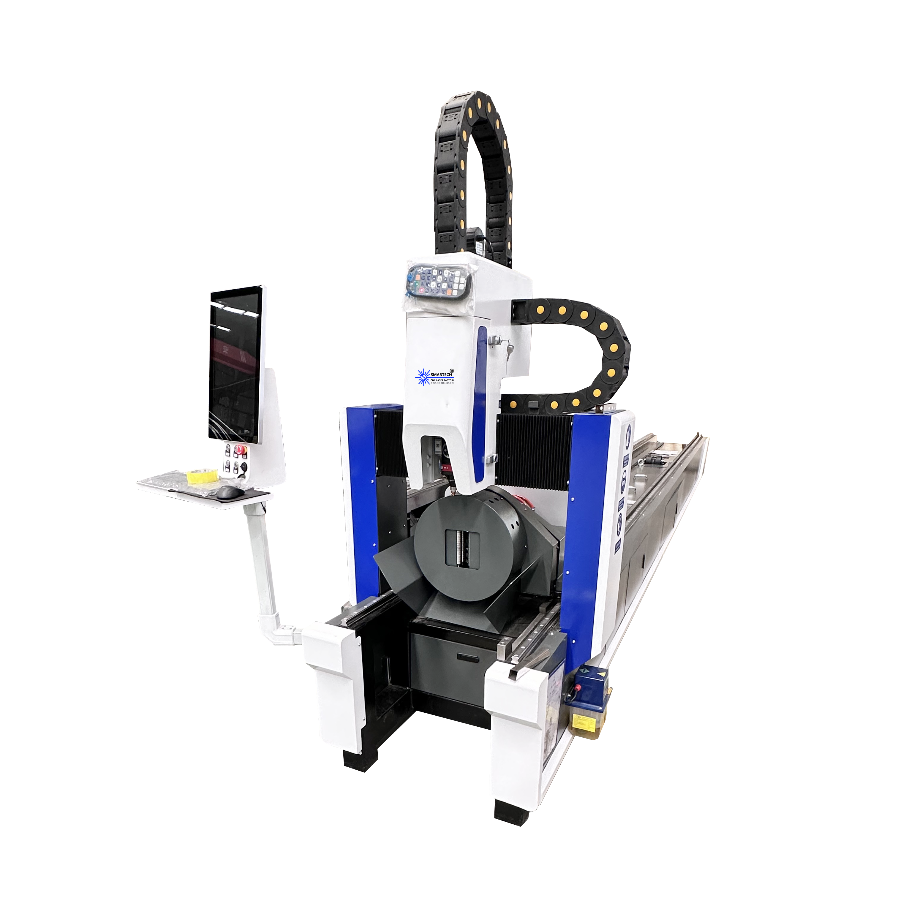 Industrial Fiber Laser Tube Cutting Machine for Square or Round Pipes and Metal Profiles CNC Precision Cutting