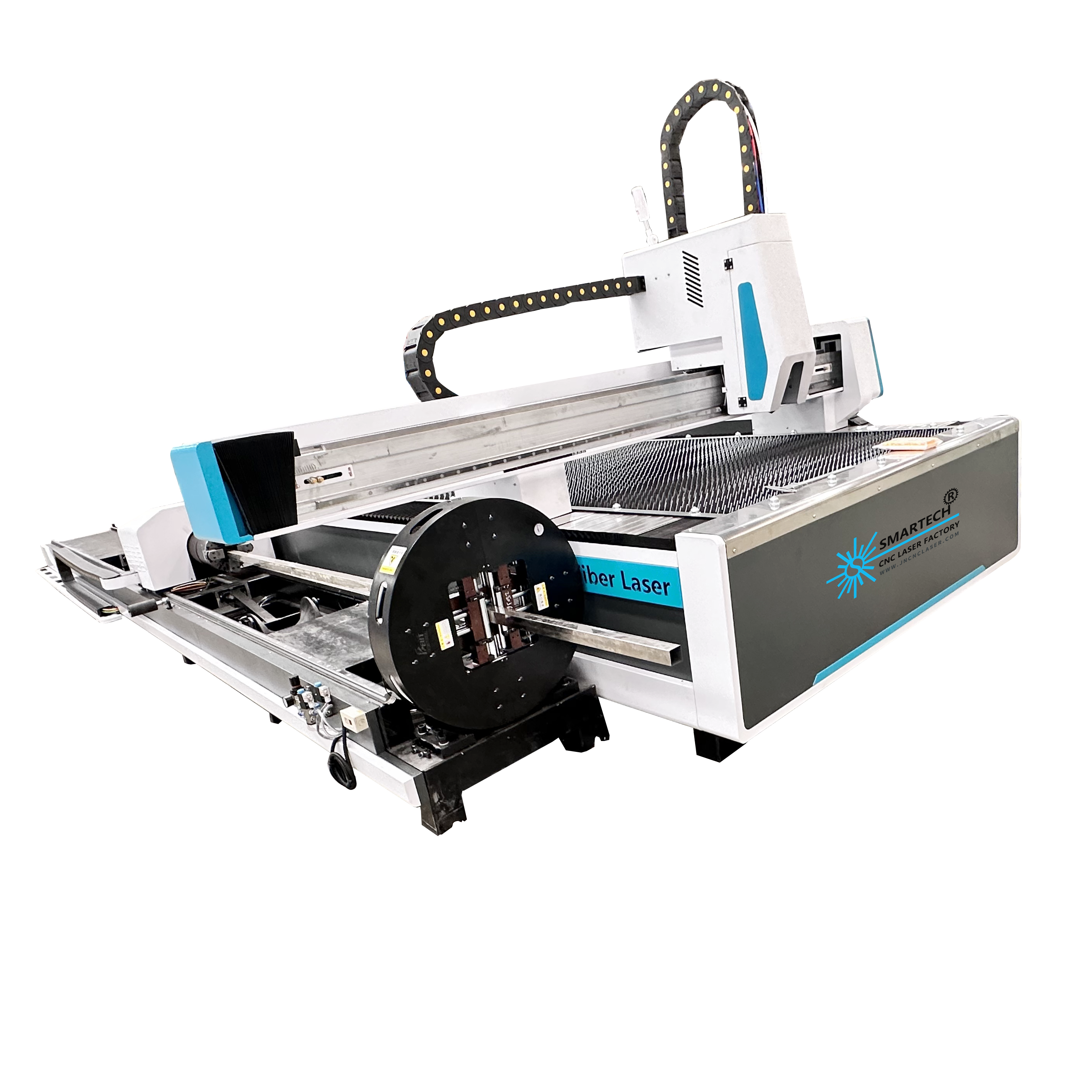Automated Industrial laser cutting machine with tubes and sheets cutting