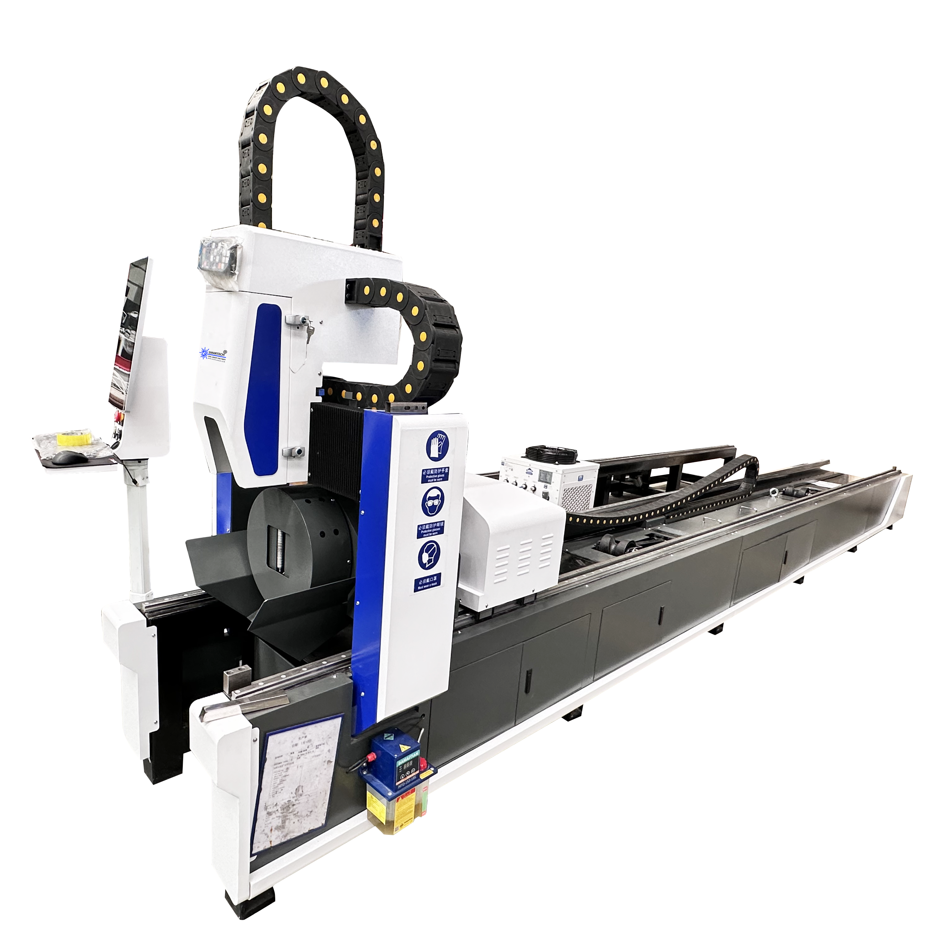 Industrial Fiber Laser Tube Cutting Machine for Square or Round Pipes and Metal Profiles CNC Precision Cutting