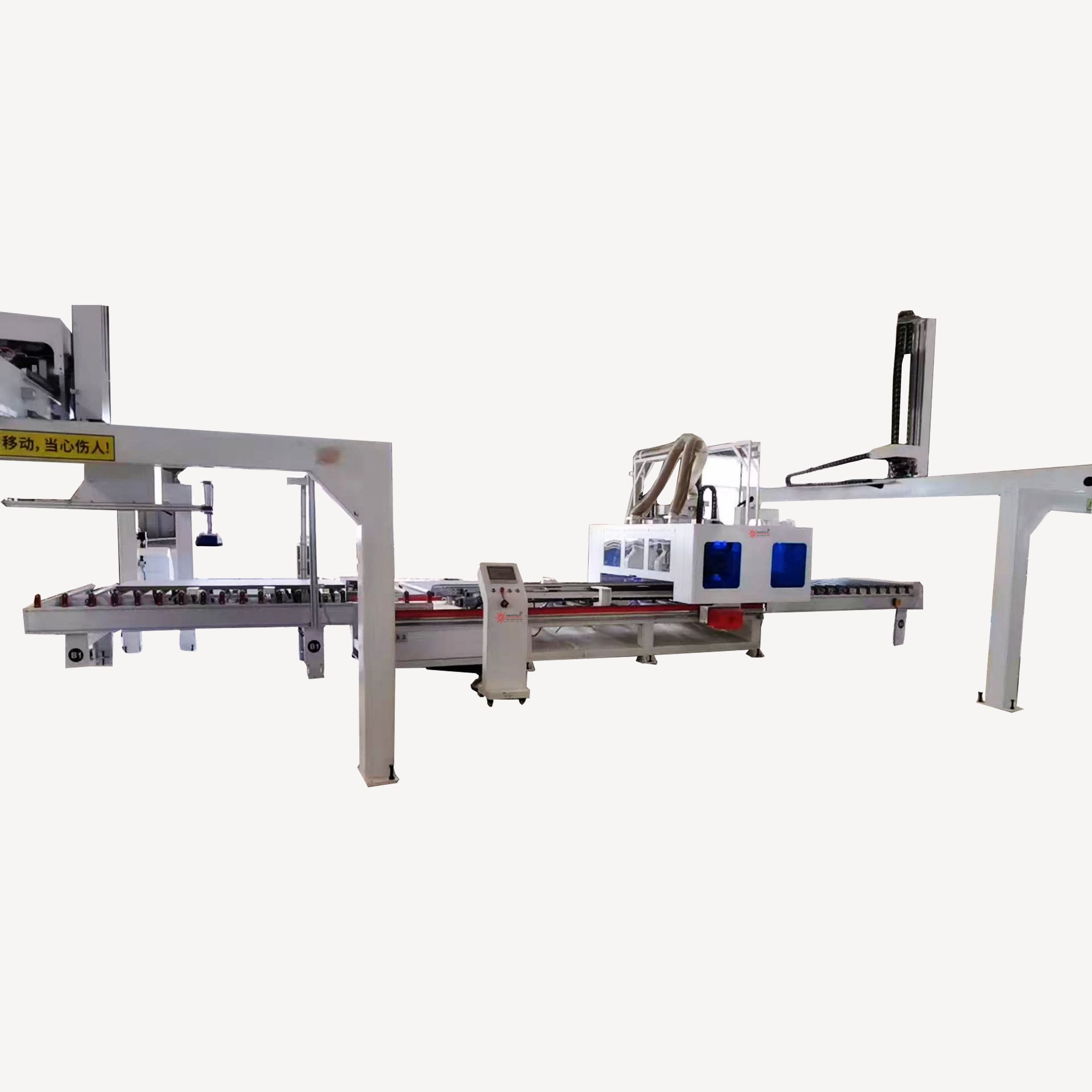 Automatic 4-Sided Edge Groove Saw for Wooden Doors High-Speed Door Profiling Trimming Machine