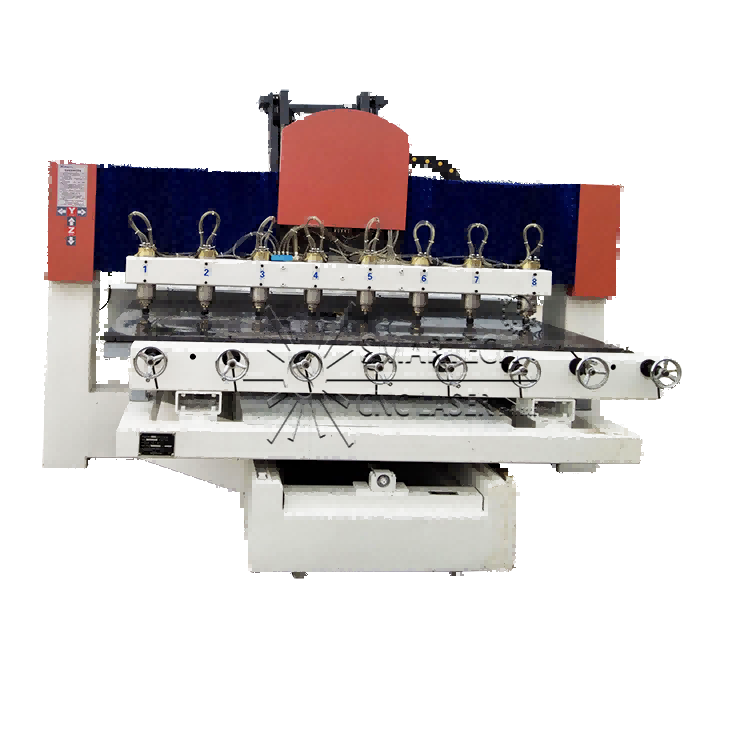 Furniture Legs Making Multi Spindles Cnc Wood Router 1530 Rotary 4th Axis With 8 Heads 3D Woodworking CNC Router Machine