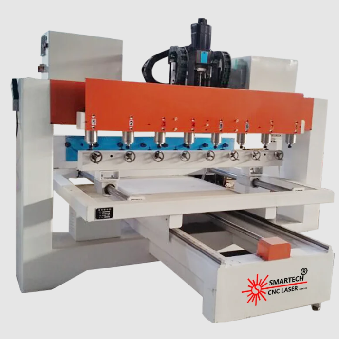 Furniture Legs Making Multi Spindles Cnc Wood Router 1530 Rotary 4th Axis With 8 Heads 3D Woodworking CNC Router Machine