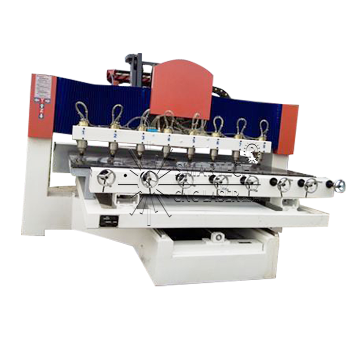 New Arrival 4 Axis Cnc Router Machine with Multi-rotary / Cnc Wood Carving Multi Head 8 Spindles Best Price Cnc Router Rotary