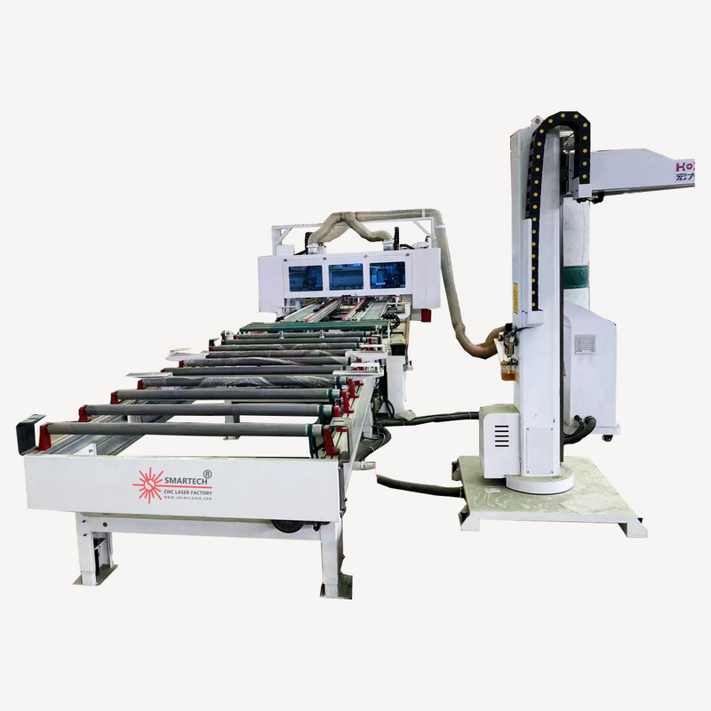Automatic 4-Sided Edge Groove Saw for Wooden Doors High-Speed Door Profiling Trimming Machine