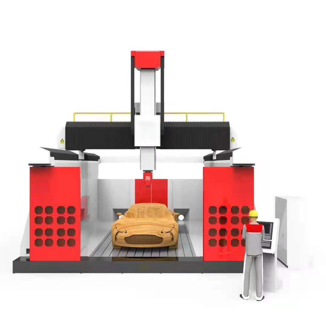 Auto Tools Changer Cnc 5 Axis CNC Router Machine With Cover Cnc Router for Moulds Making